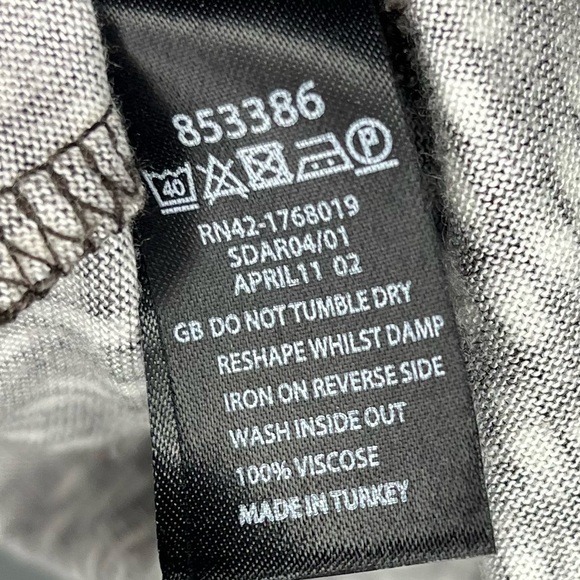 Monsoon Brown & Cream Geo Print Midi Dress - Size 6 (US) - Picture 6 of 6